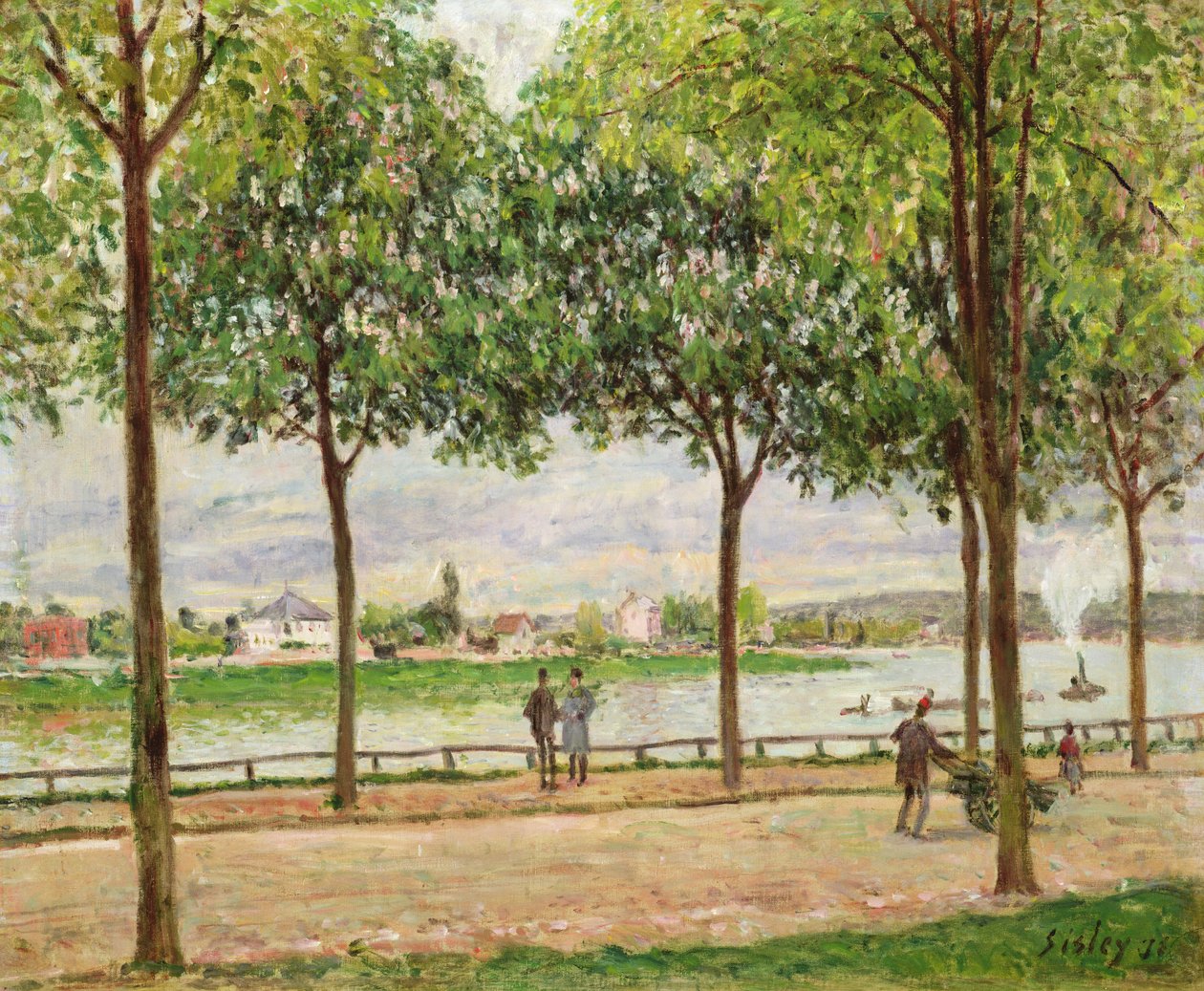 The Chestnut Walk，St Cloud，1878 作者 阿尔弗雷德·西斯利