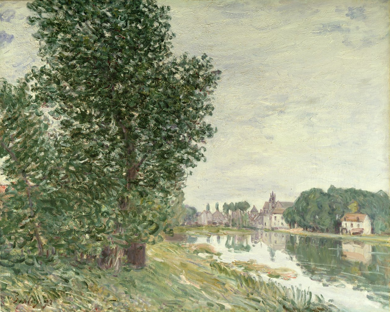 Moret-sur-Loing，1892年 作者 阿尔弗雷德·西斯利