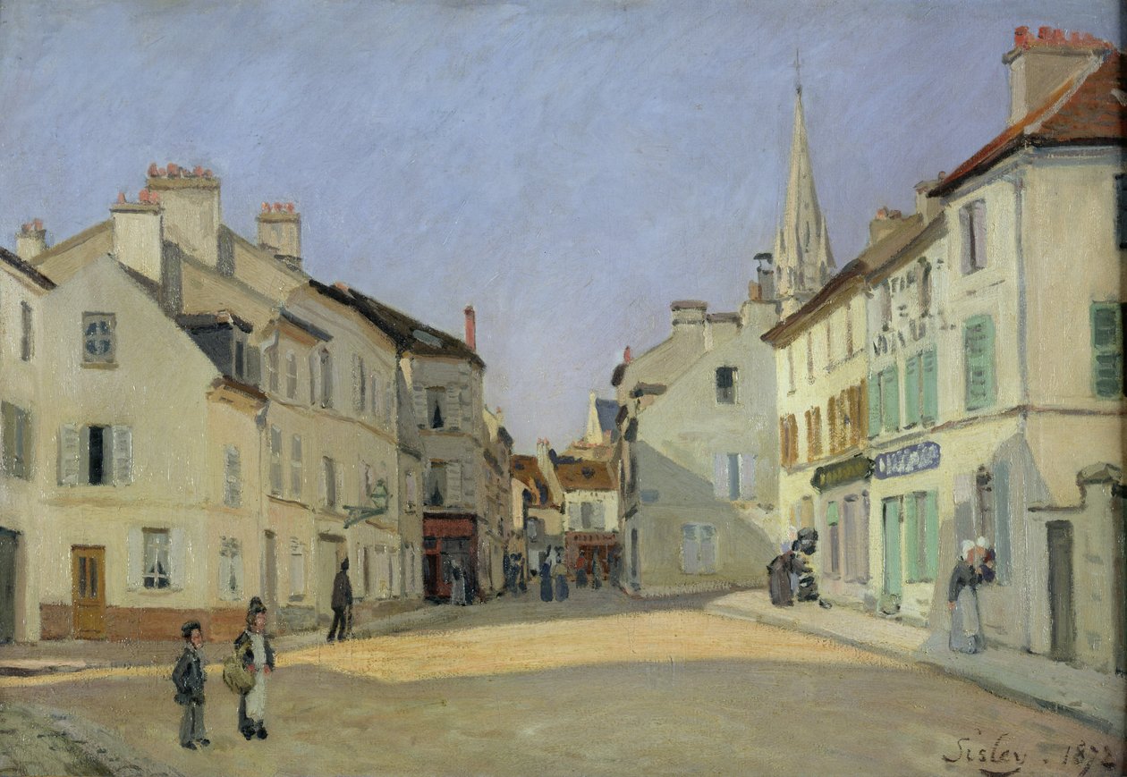 Rue de la Chaussee在Argenteuil，1872年 作者 阿尔弗雷德·西斯利