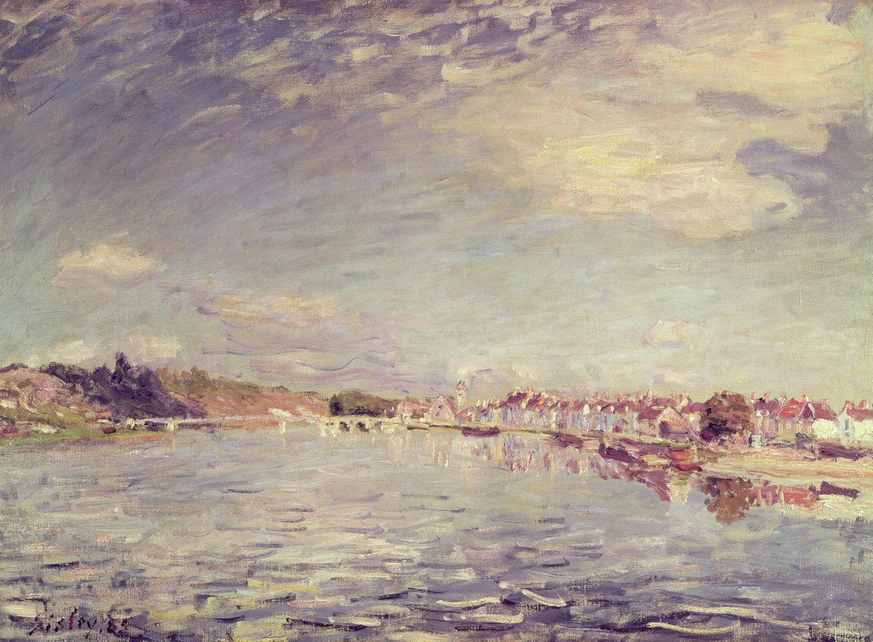 Saint-Mammes，1885年 作者 阿尔弗雷德·西斯利