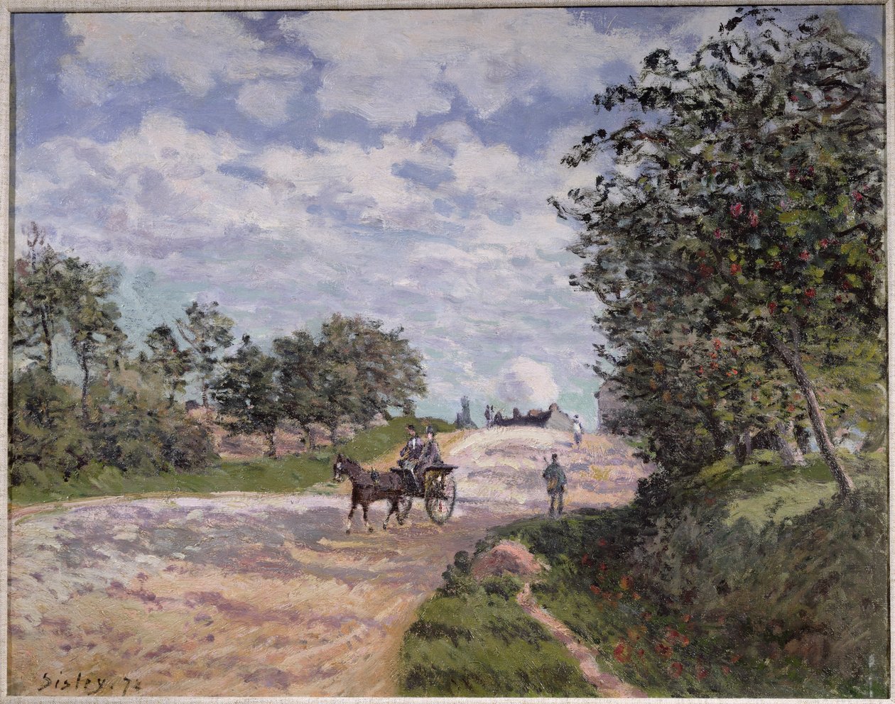 从Mantes到Choisy le Roi的道路，1872年 作者 阿尔弗雷德·西斯利