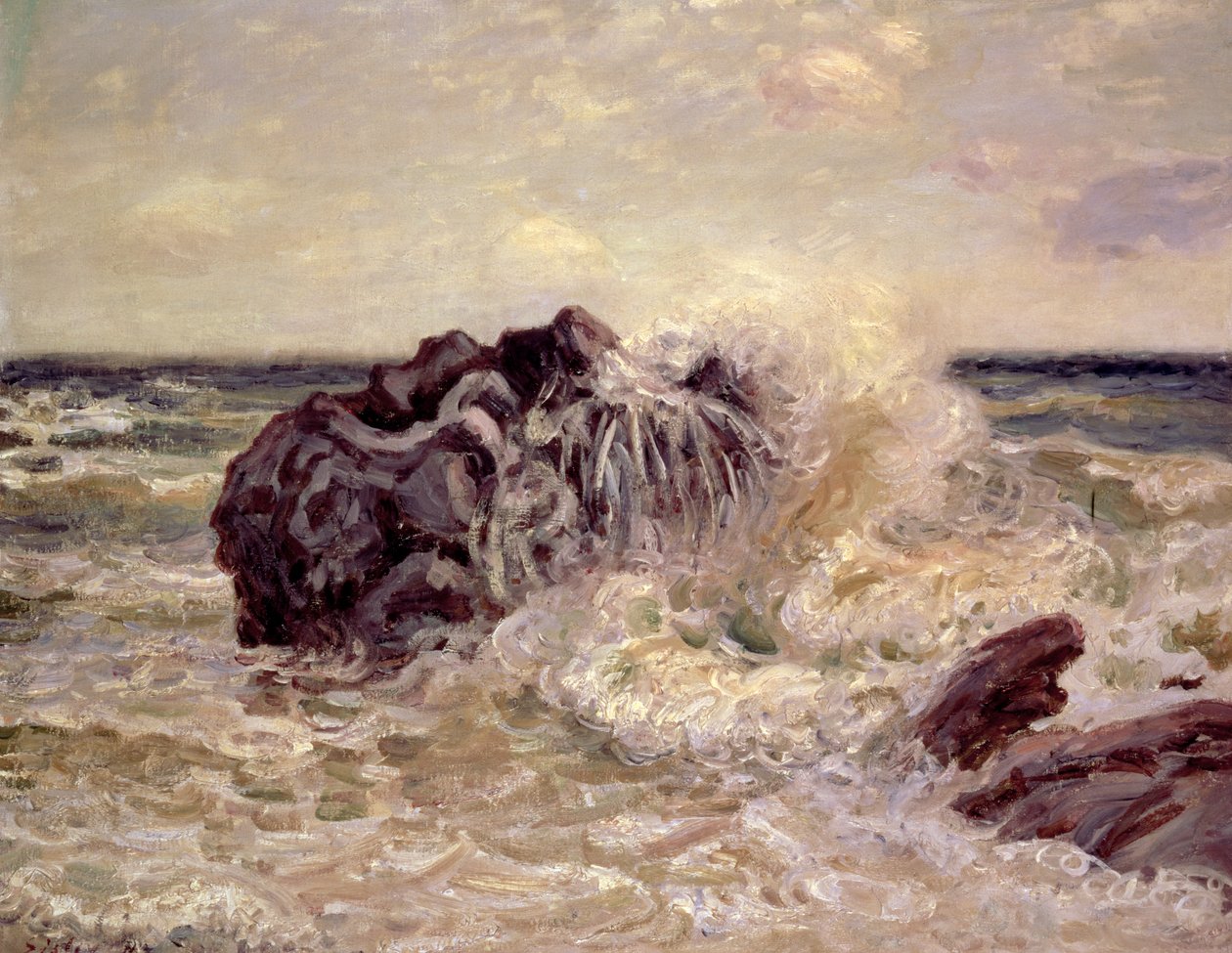 The Wave，Lady&39;s Cove，Langland Bay，1897 作者 阿尔弗雷德·西斯利