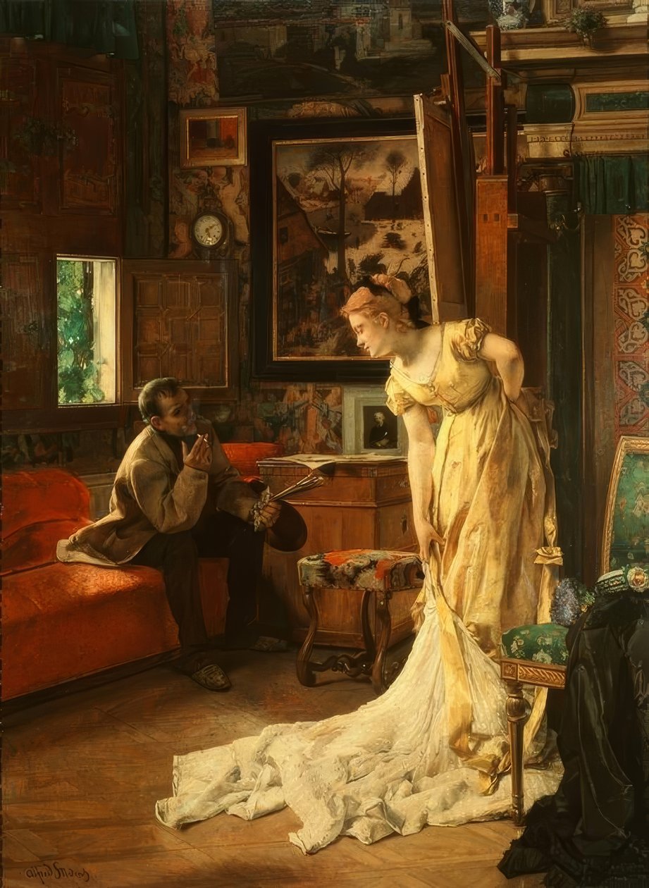 工作室 作者 阿尔弗雷德·埃米尔·史蒂文斯（Alfred Emile Stevens）