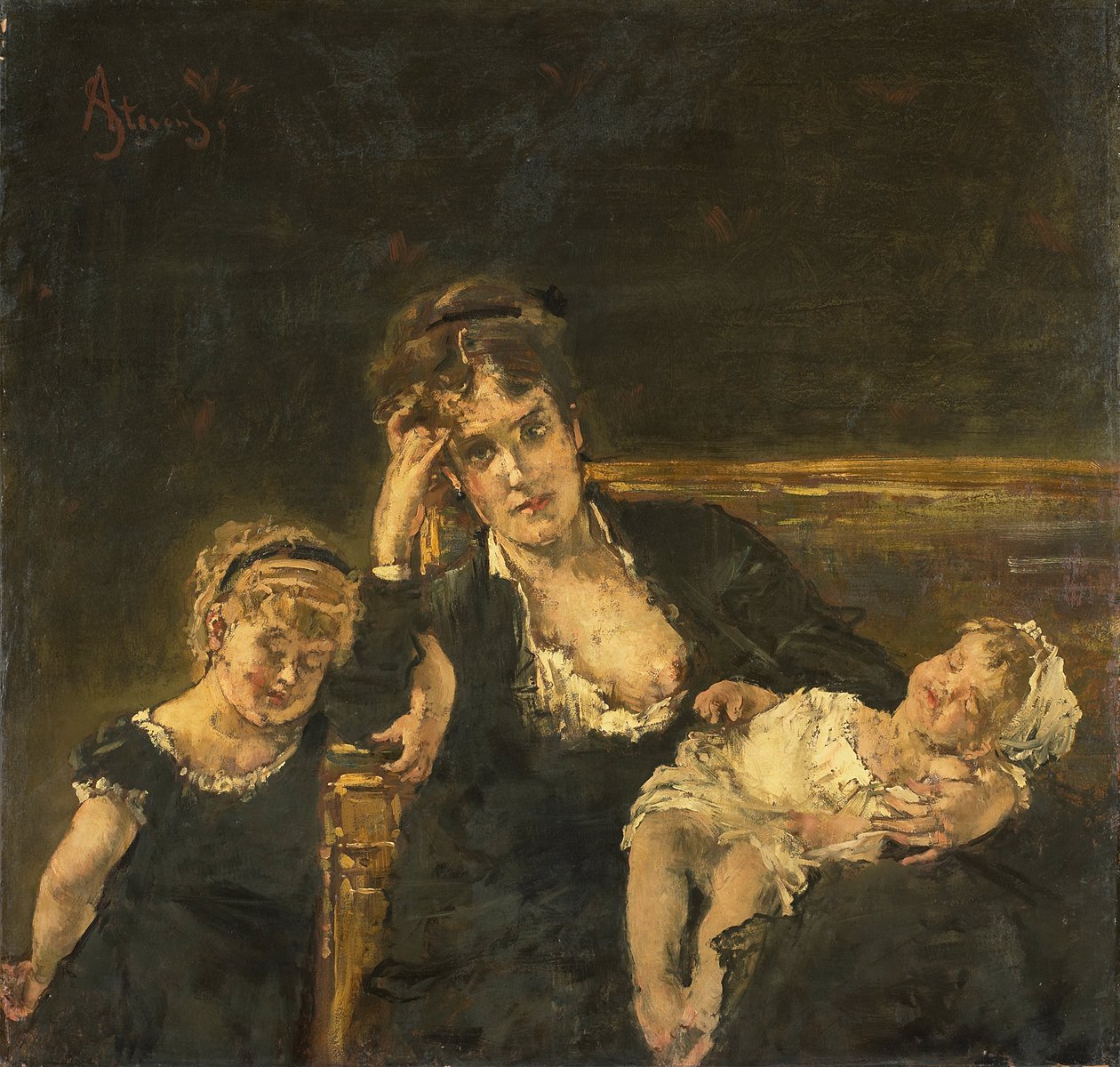 寡妇 作者 阿尔弗雷德·埃米尔·史蒂文斯（Alfred Emile Stevens）