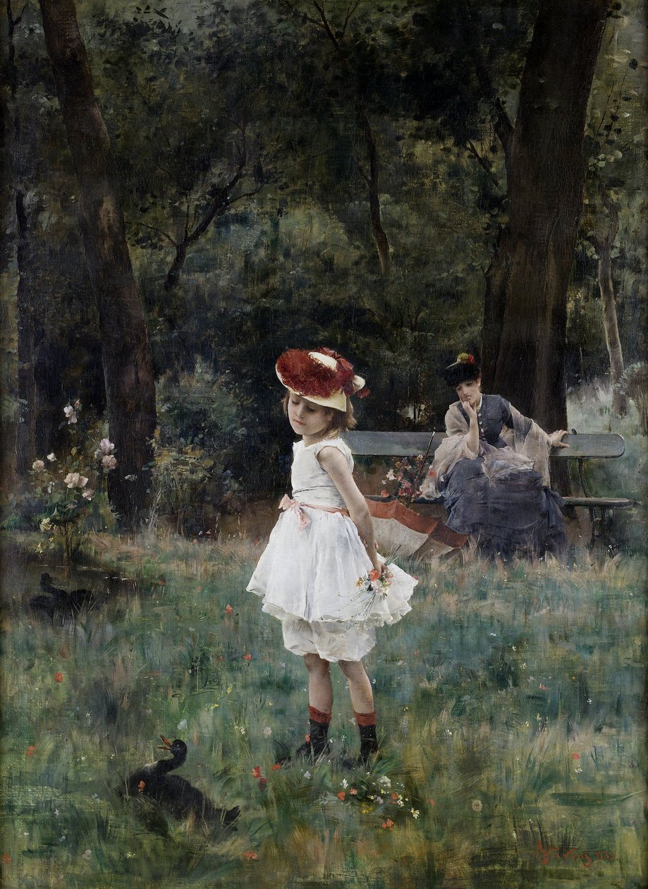 鸭女郎 作者 阿尔弗雷德·埃米尔·史蒂文斯（Alfred Emile Stevens）