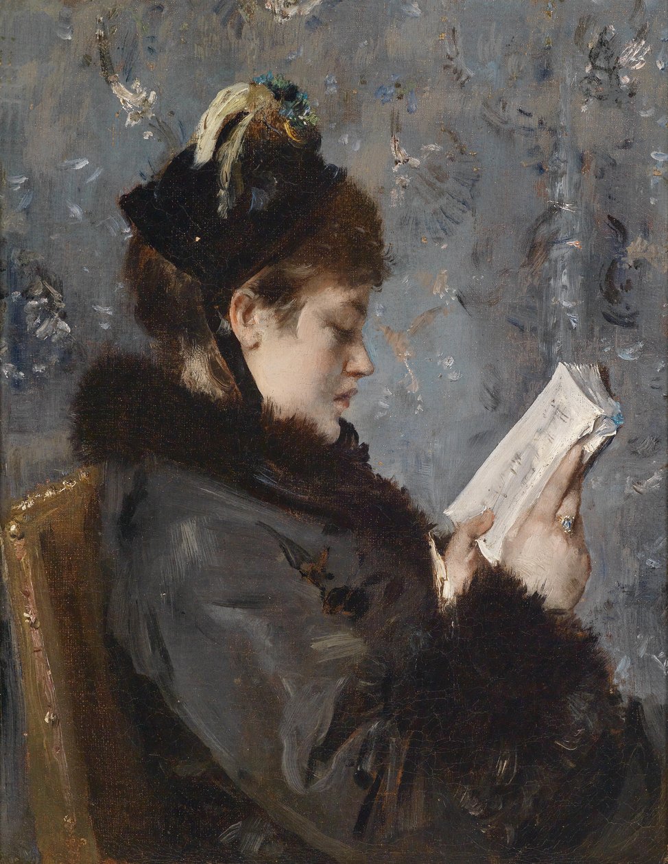 读小姐 作者 阿尔弗雷德·埃米尔·史蒂文斯（Alfred Emile Stevens）