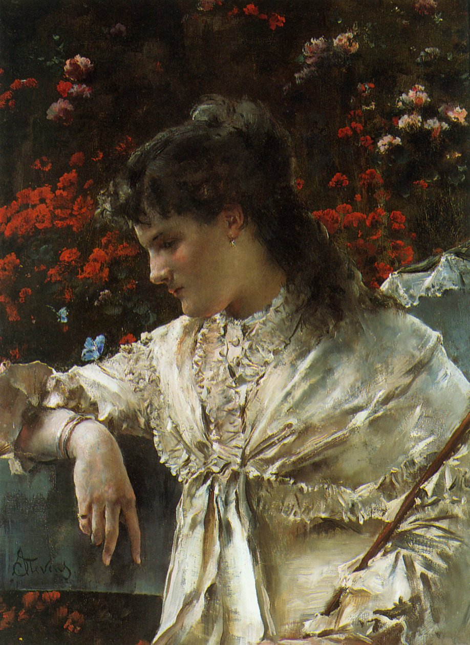 梦话 作者 阿尔弗雷德·埃米尔·史蒂文斯（Alfred Emile Stevens）