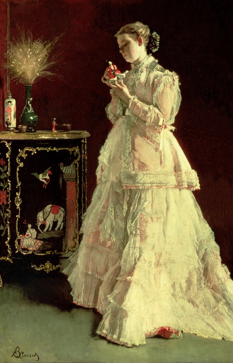粉红女士，1867年 作者 阿尔弗雷德·埃米尔·史蒂文斯（Alfred Emile Stevens）