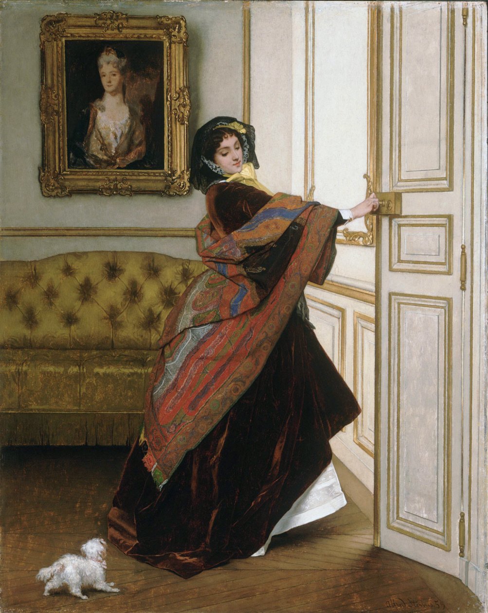 Fido，你愿意和我一起出去吗？ 作者 阿尔弗雷德·埃米尔·史蒂文斯（Alfred Emile Stevens）