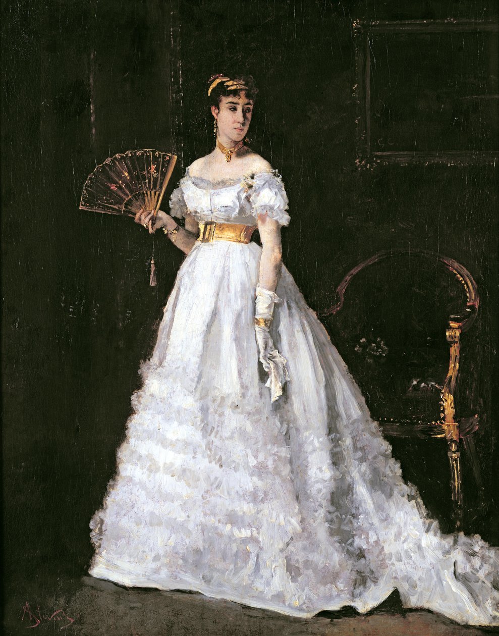 白衣女人 作者 阿尔弗雷德·埃米尔·史蒂文斯（Alfred Emile Stevens）