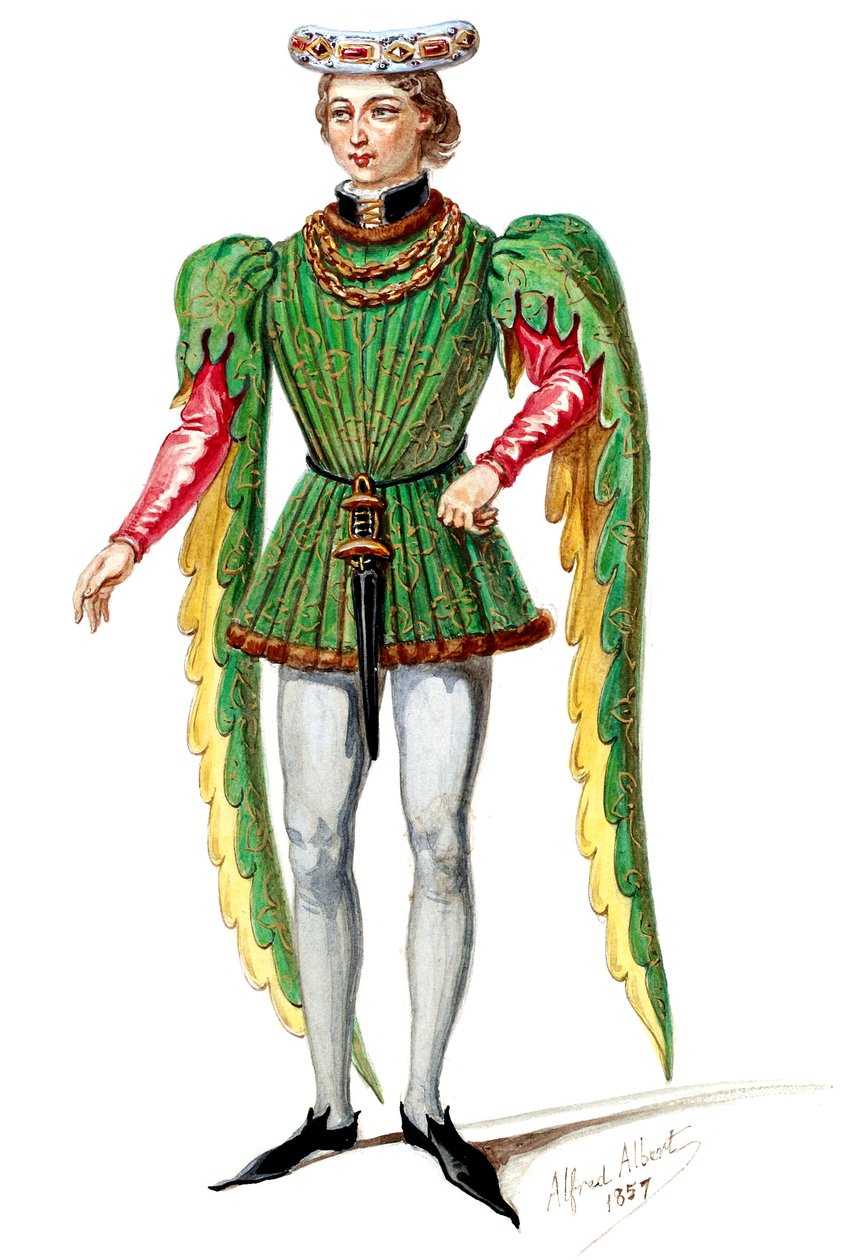 Halévy - La magicienne - 服装模特：Alfred Albert - 02.男爵，男声合唱（修饰） 作者 阿尔弗雷德·阿尔伯特