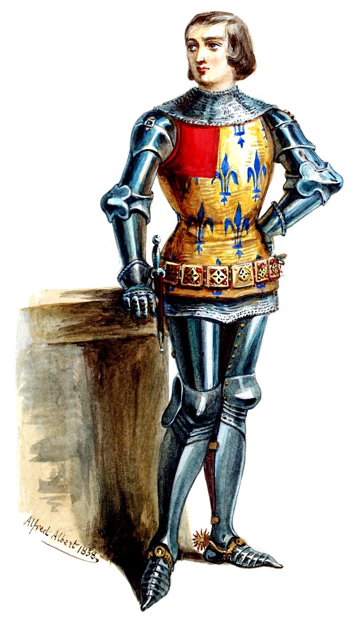 Halévy - La magicienne - 服装模特：Alfred Albert - 03.(Réné)，M. Gueymard，第一套服装（修饰过） 作者 阿尔弗雷德·阿尔伯特