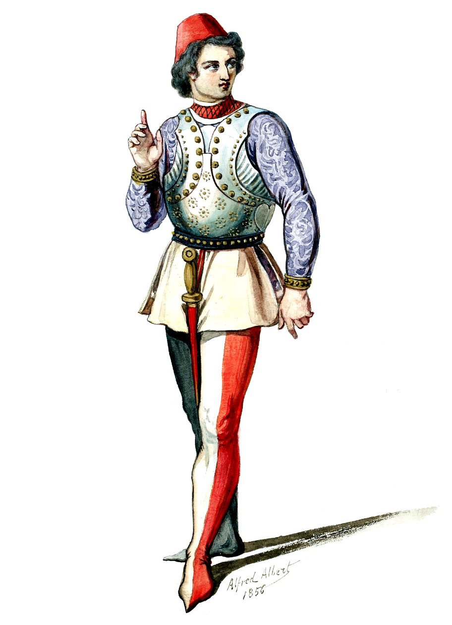 Halévy - La magicienne - 服装模特：Alfred Albert - 04.Ecuyer，男声合唱（修图） 作者 阿尔弗雷德·阿尔伯特