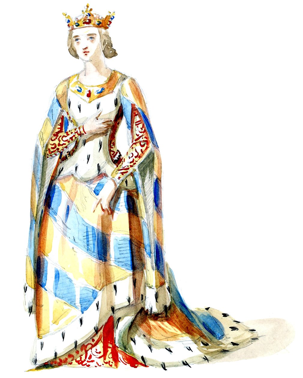 Halévy - La magicienne - 服装模特：Alfred Albert - 05.Gueymard 夫人，第二套服装（已修饰） 作者 阿尔弗雷德·阿尔伯特
