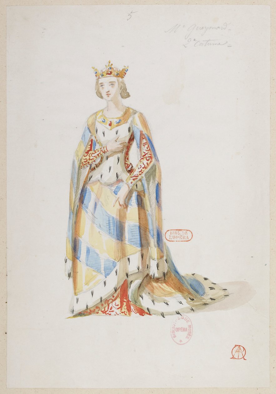 Halévy - La magicienne - Alfred Albert 设计的服装模特 - 05.Gueymard 夫人，第二套服装 作者 阿尔弗雷德·阿尔伯特
