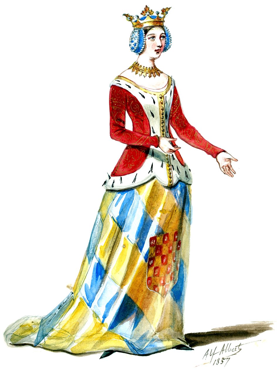 Halévy - La magicienne - 阿尔弗雷德-阿尔伯特的服装模特 - 06。普瓦图伯爵夫人。宫廷贵妇，合唱团（已修饰） 作者 阿尔弗雷德·阿尔伯特
