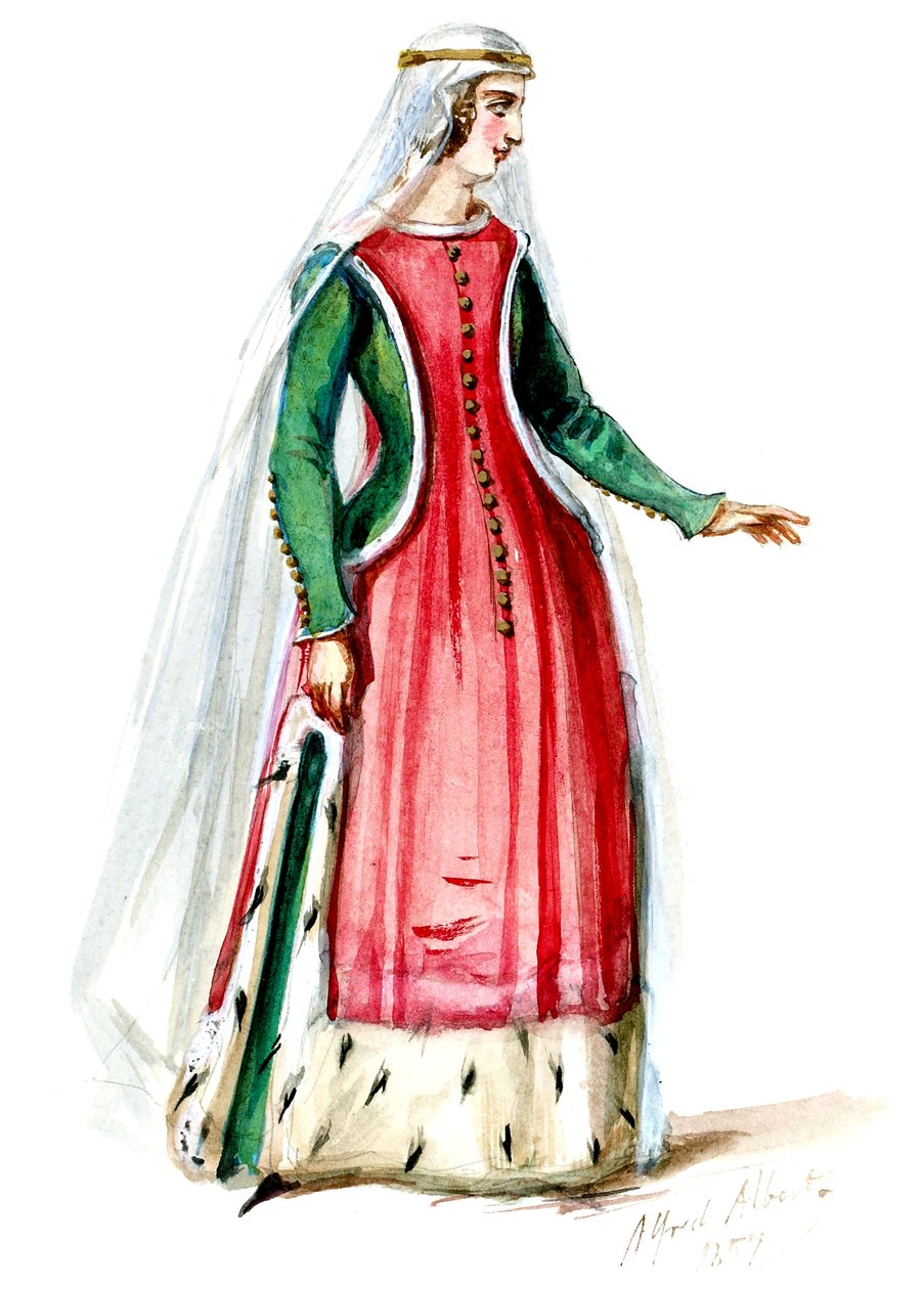 Halévy - La magicienne - Alfred Albert 设计的服装模特 - 08.贵妇人（修饰） 作者 阿尔弗雷德·阿尔伯特