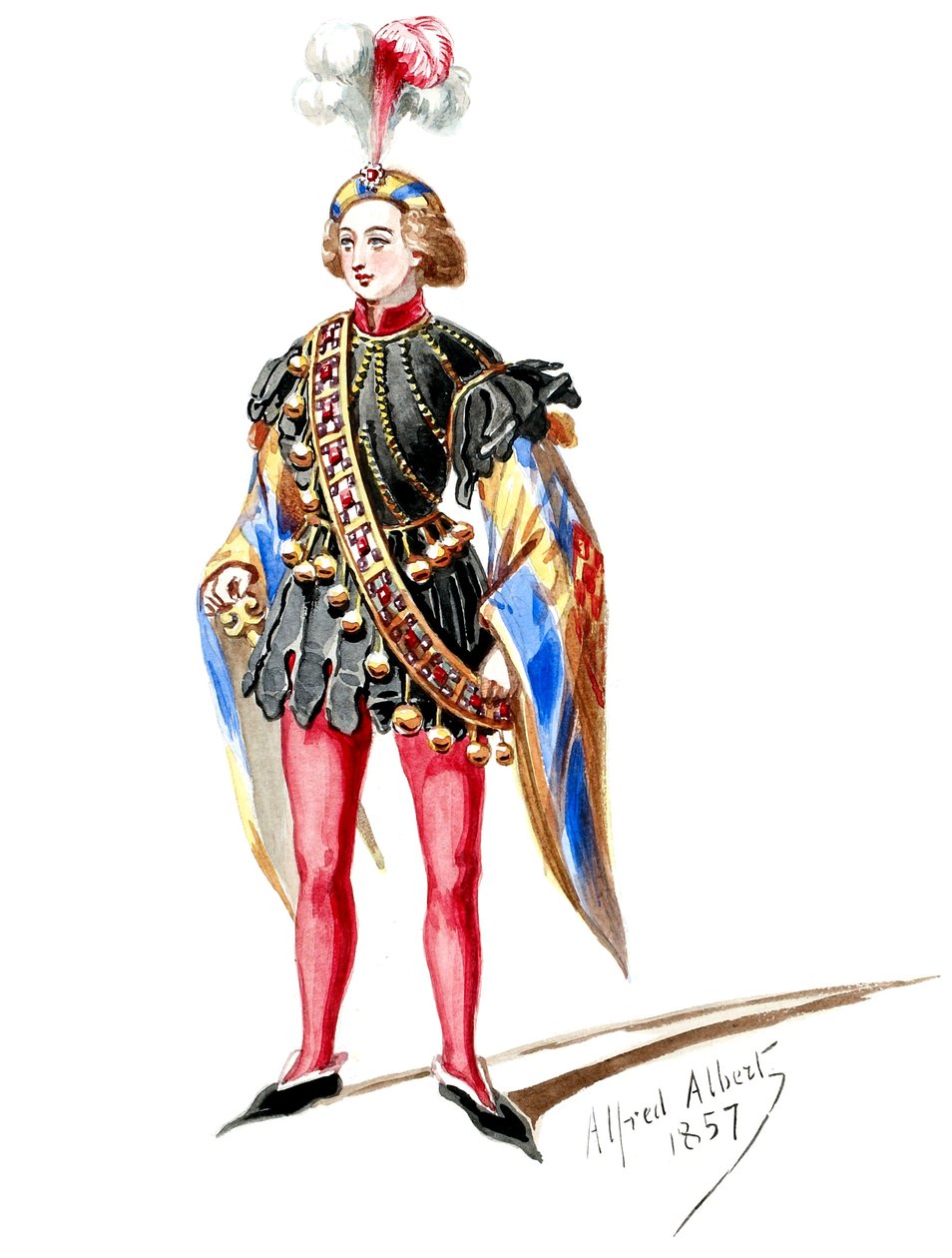 Halévy - La magicienne - 阿尔弗雷德-阿尔伯特的服装模特 - 09.页码。八个临时演员（修饰） 作者 阿尔弗雷德·阿尔伯特