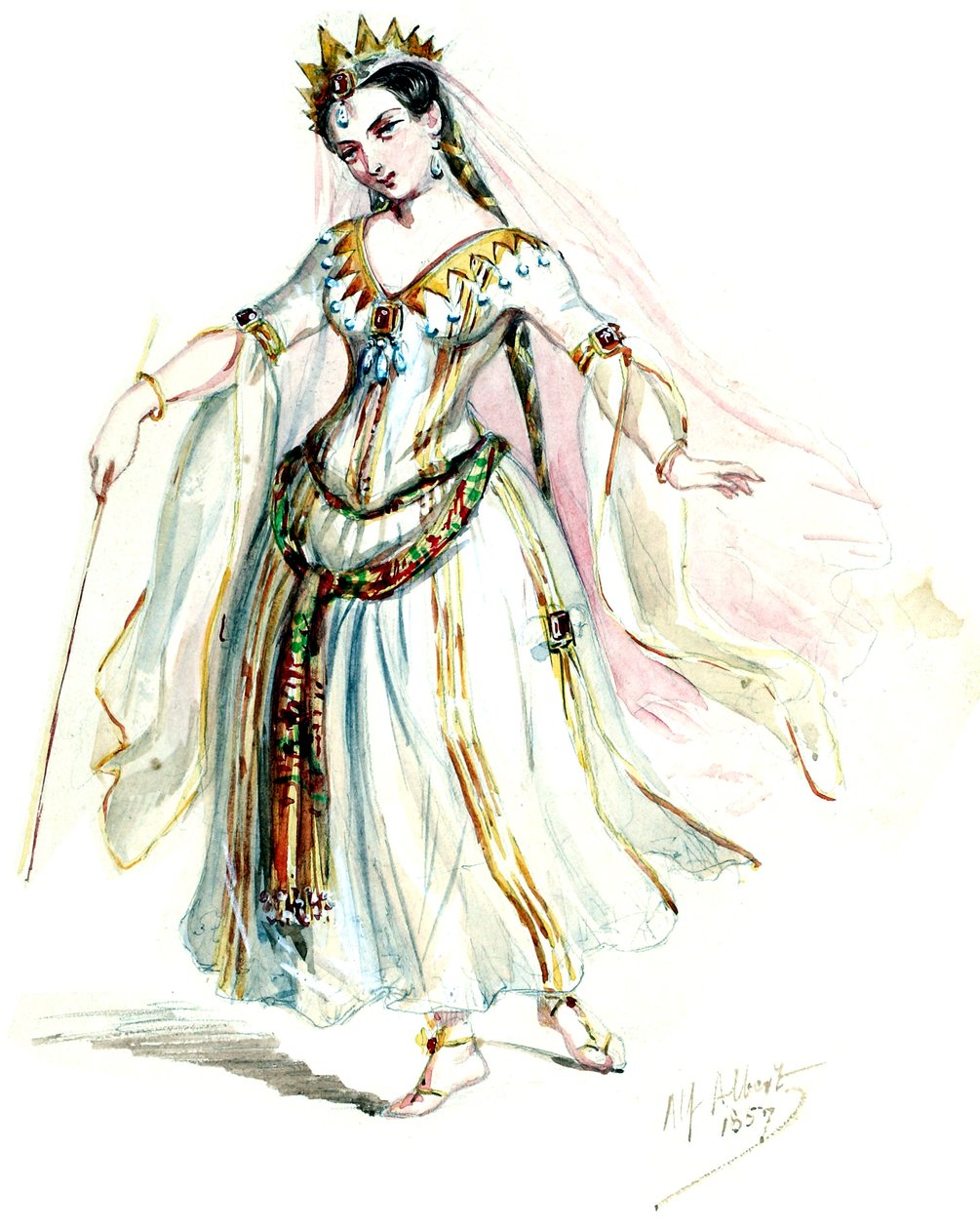 Halévy - La magicienne - 阿尔弗雷德-阿尔伯特的服装模特 - 10. 仙女、女声合唱（已修饰） 作者 阿尔弗雷德·阿尔伯特