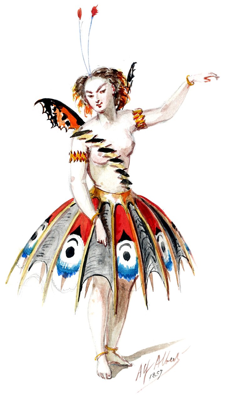 Halévy - La magicienne - Alfred Albert 设计的服装模特 - 11.Papillon (修饰) 作者 阿尔弗雷德·阿尔伯特