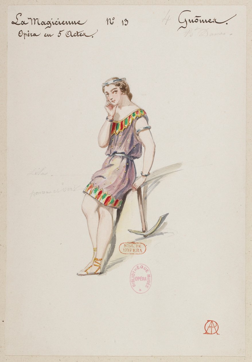 Halévy - La magicienne - Alfred Albert 的服装设计 - 13. Gnômes, ballet dames 作者 阿尔弗雷德·阿尔伯特