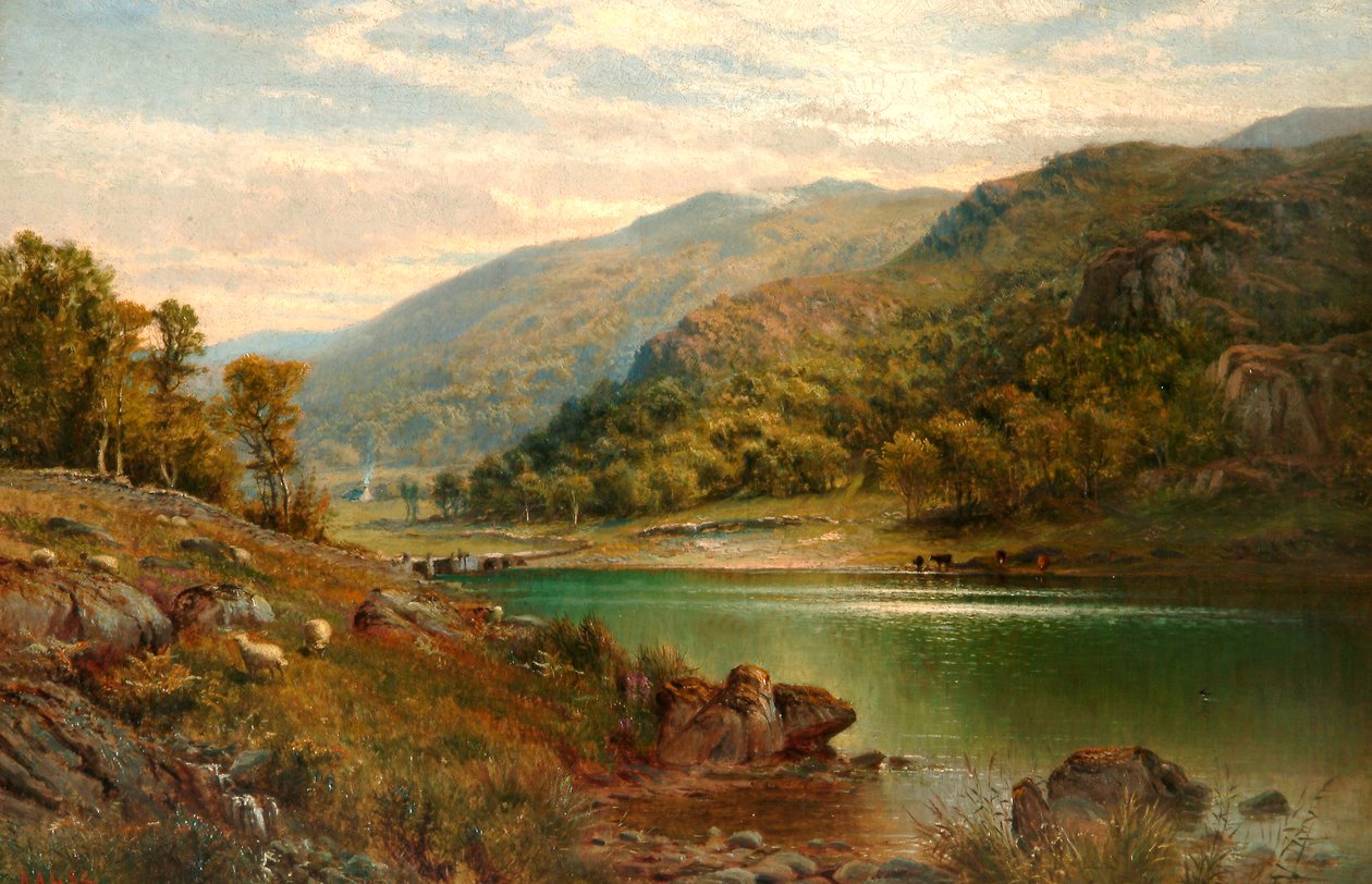 莱恩·迈比尔（Llyn Mymbyr），卡佩尔·库里格（Capel Curig），1882年 作者 阿尔弗雷德·奥古斯都·格伦登宁