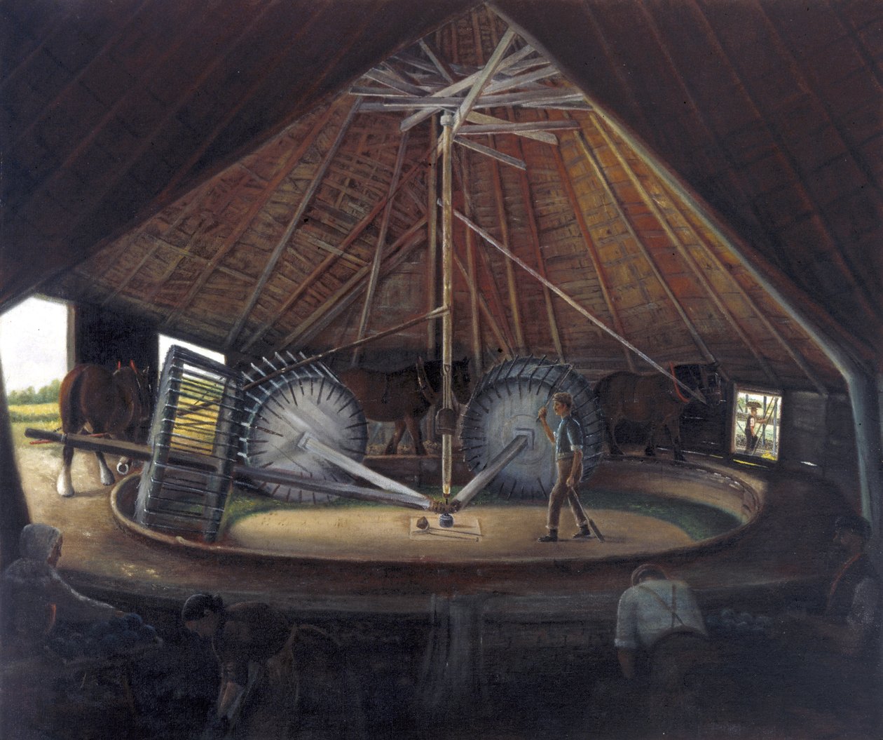 Parson Drove的Woad Mill，c.1900 作者 阿尔弗雷德·巴尔丁