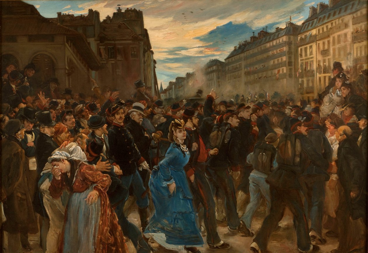 1870年7月，Garde移动的离开，约1879年。 作者 阿尔弗雷德·德霍登克