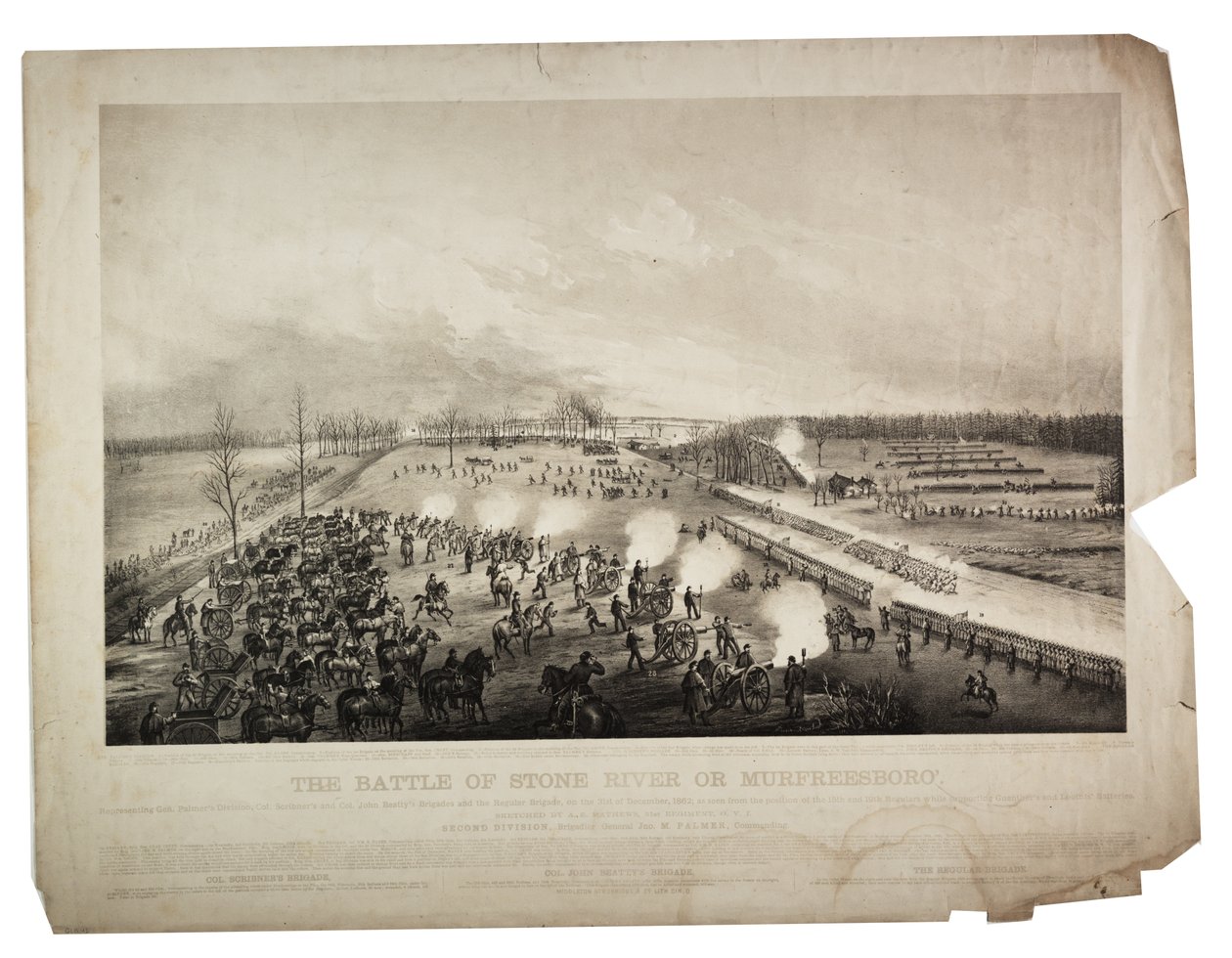 1863年的石河之战或默弗里斯伯勒之战 作者 阿尔弗雷德·E·马修斯