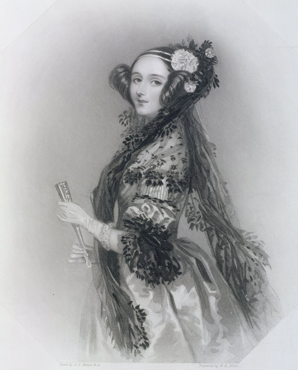 奥古斯塔阿达金，洛夫莱斯伯爵夫人（1815-52），1852年 作者 阿尔弗雷德·爱德华·沙隆