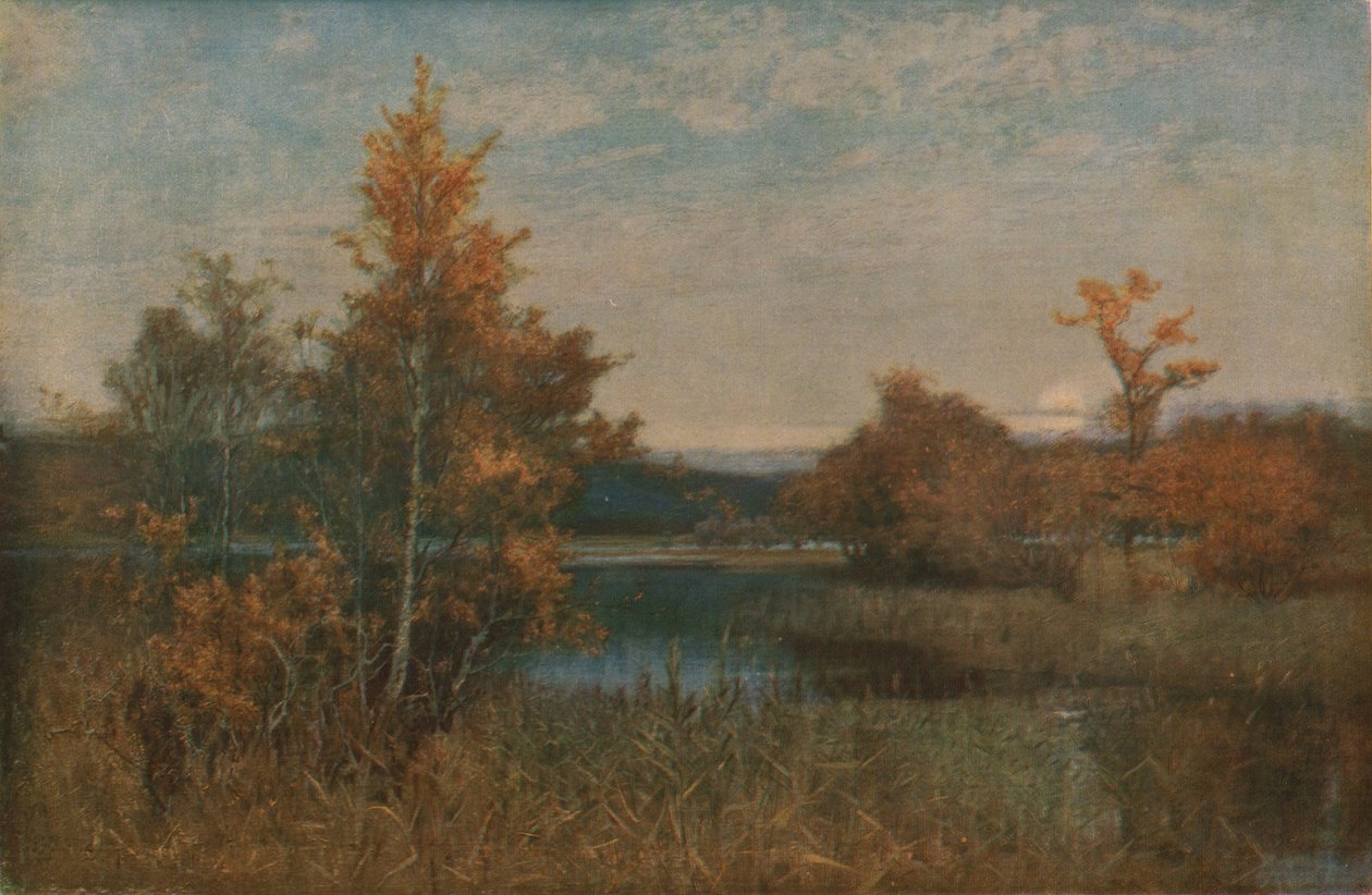 秋天的余辉，1886年，c1930年。 作者 东阿尔弗雷德