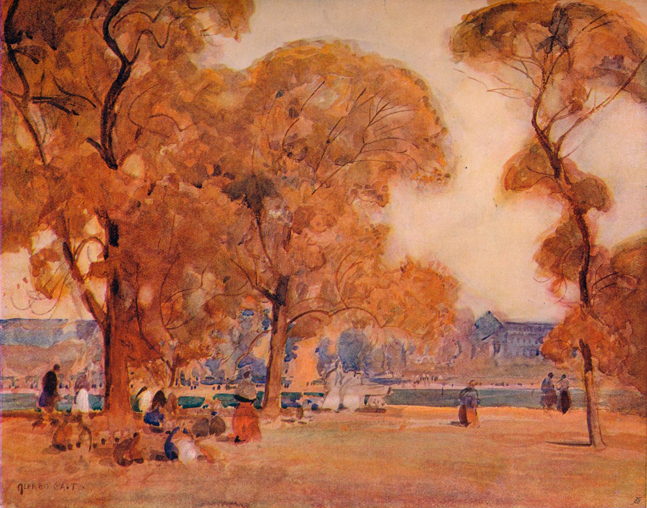 在公园，c1864-1906，1906年。 作者 东阿尔弗雷德