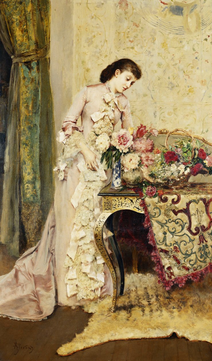 插花 作者 阿尔弗雷德·埃米尔·史蒂文斯（Alfred Emile Stevens）