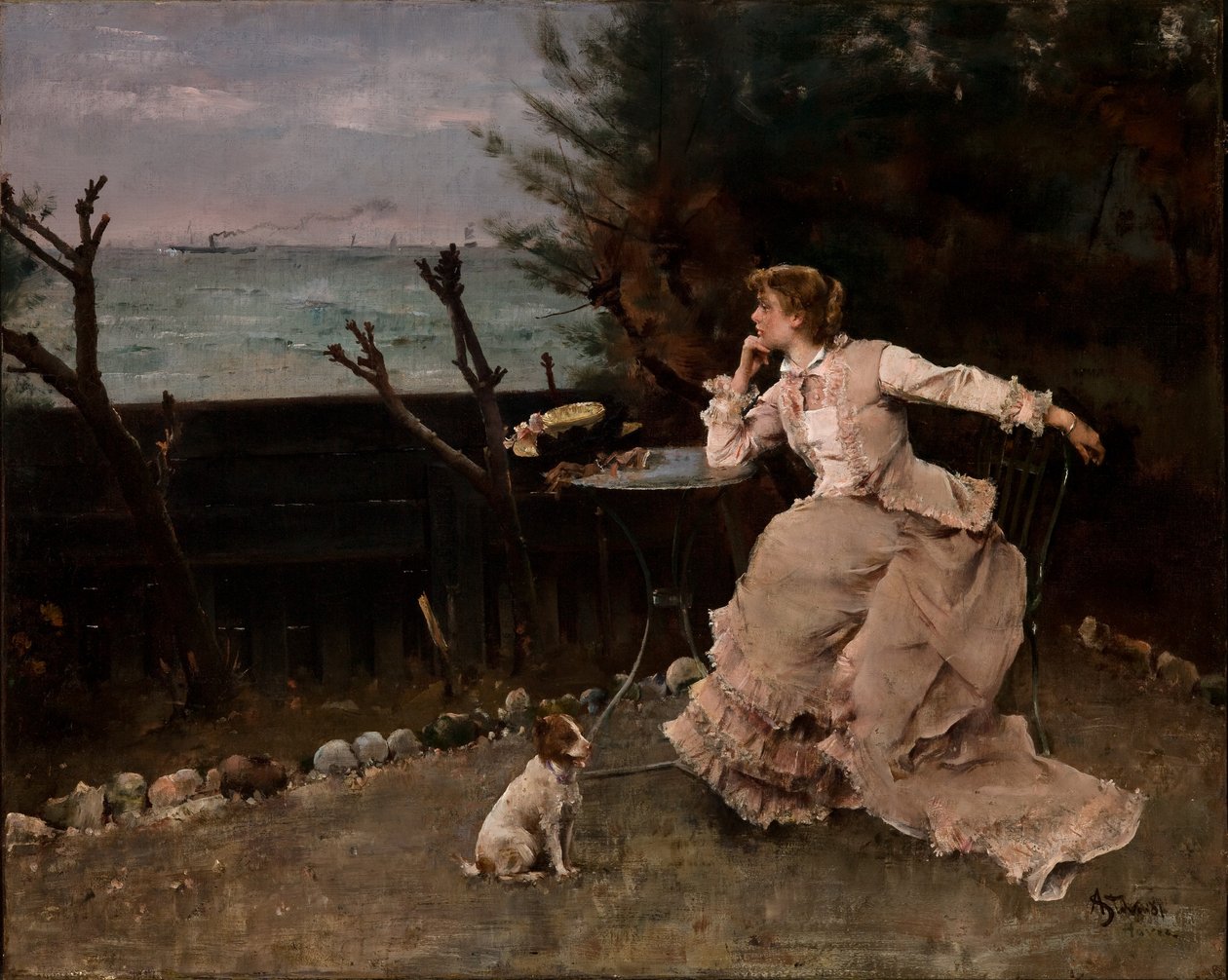 深入思考 作者 阿尔弗雷德·埃米尔·史蒂文斯（Alfred Emile Stevens）
