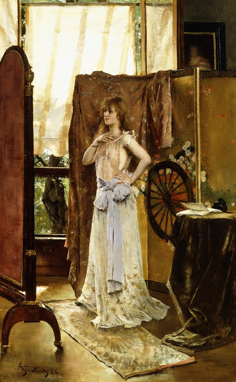 排练，1888年 作者 阿尔弗雷德·埃米尔·史蒂文斯（Alfred Emile Stevens）