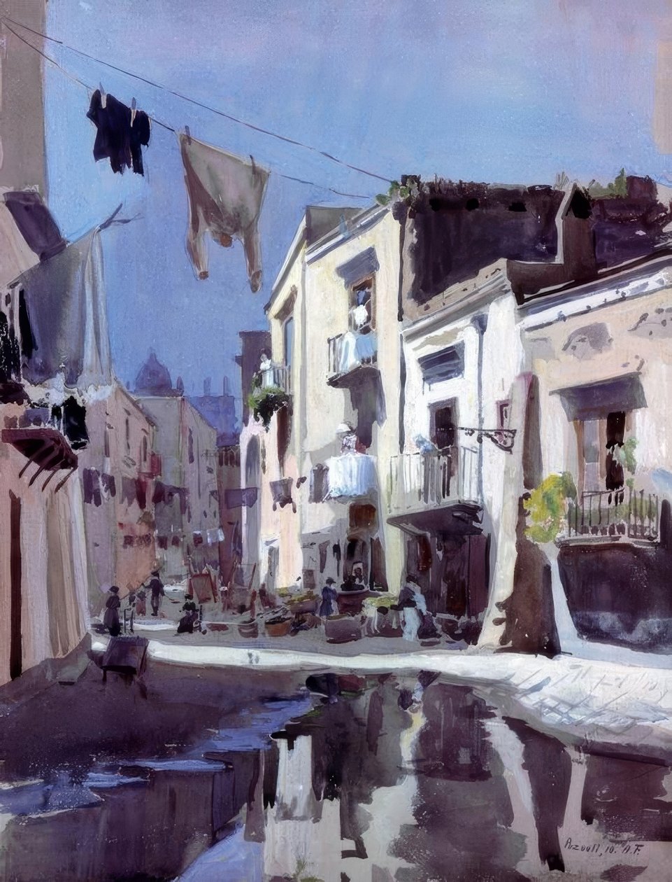 阿尔弗雷德·弗兰克（Alfred Frank），加索（Gasse）的Pozzuoli -宝石。 1910年 作者 阿尔弗雷德·弗兰克