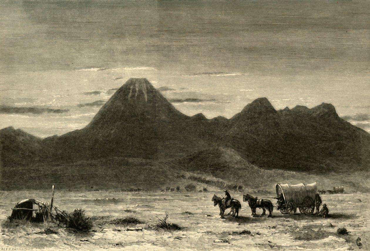 拉森斯山，萨克拉门托谷"，1872年。   作者 阿尔弗雷德·哈拉尔