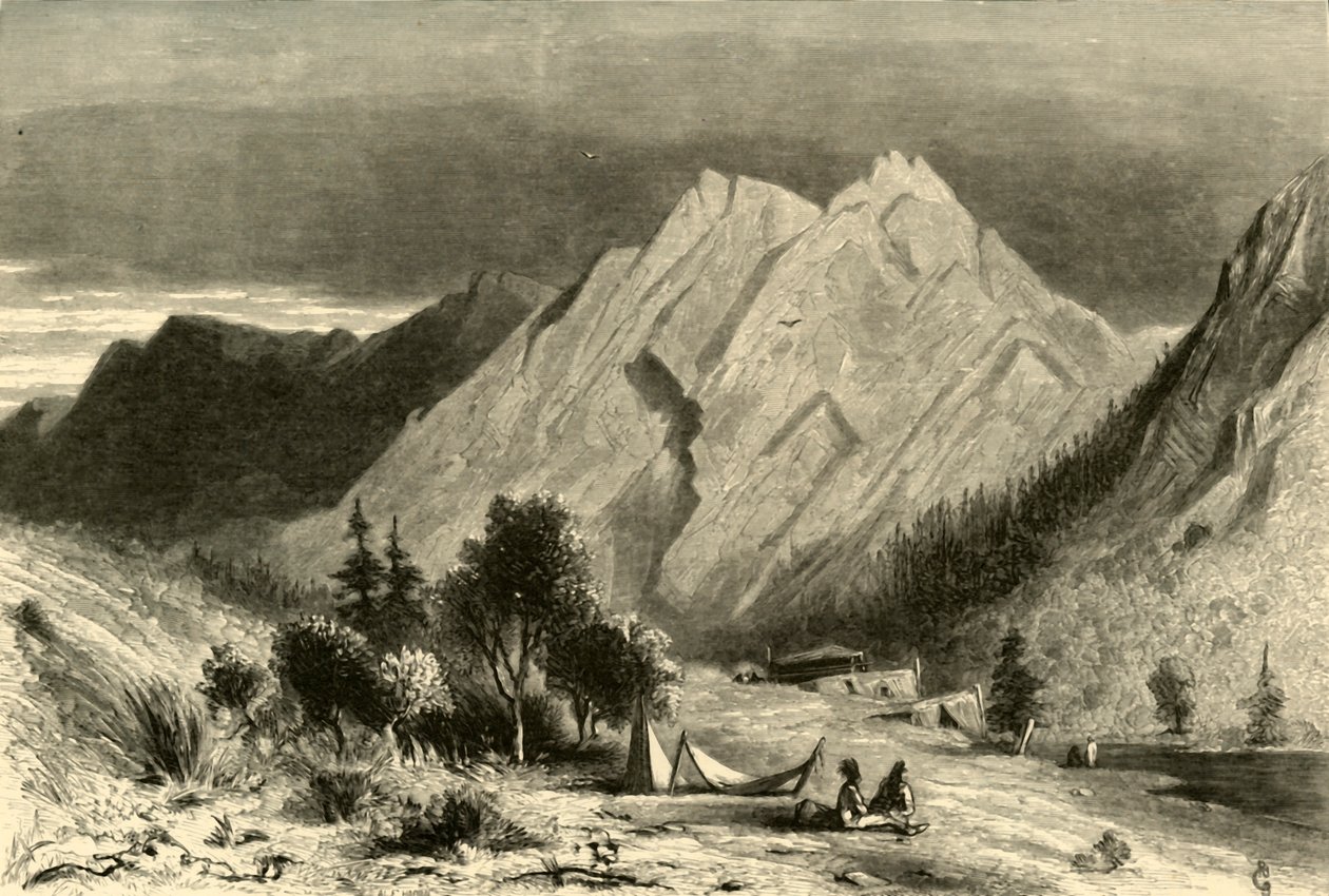 石灰岩地层，皮特河上"，1872年。   作者 阿尔弗雷德·哈拉尔