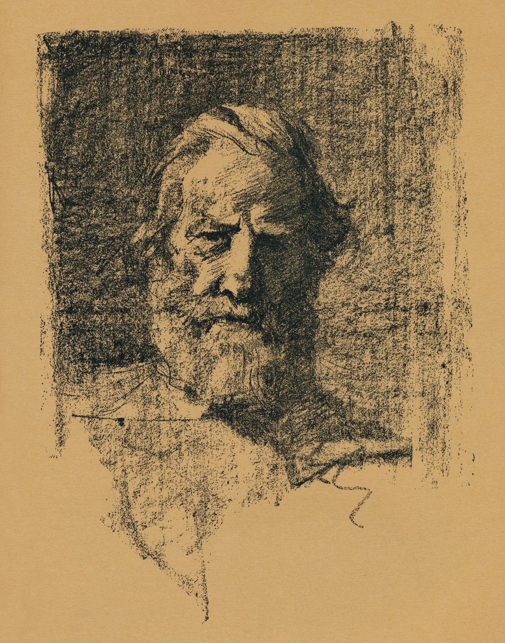 人像素描，c1895，1896年 作者 阿尔弗雷德·哈特利