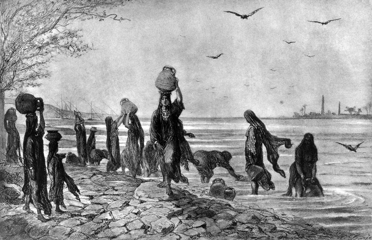 尼罗河边缘的女同性恋者，1872年 作者 阿尔弗雷德·亨利·达久