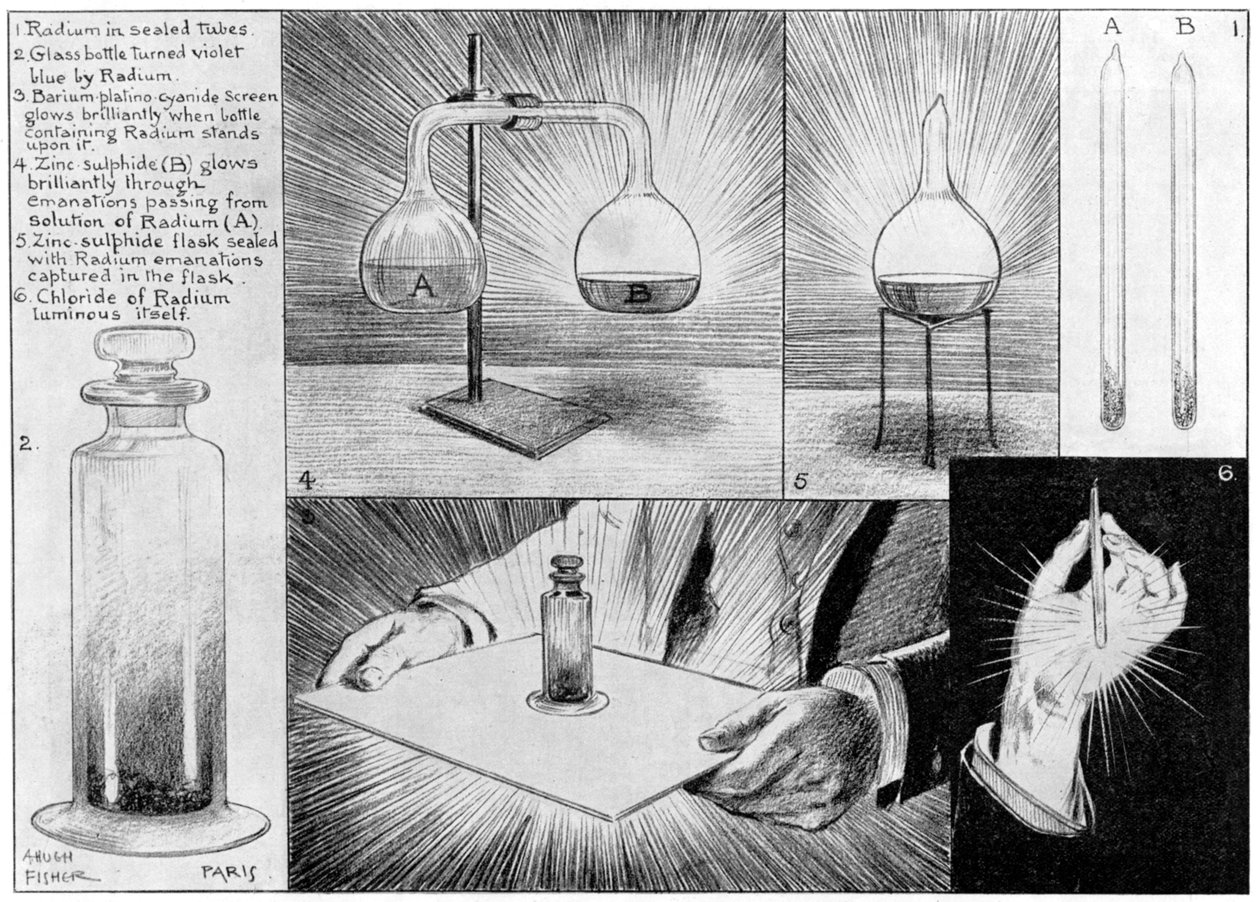 大自然中最神秘的物质-镭，1903年。 作者 阿尔弗雷德·休·费舍尔