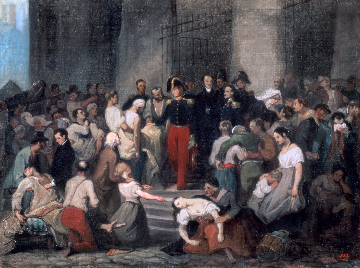 奥尔良公爵..在霍乱流行期间，c1830 作者 阿尔弗雷德·约翰诺