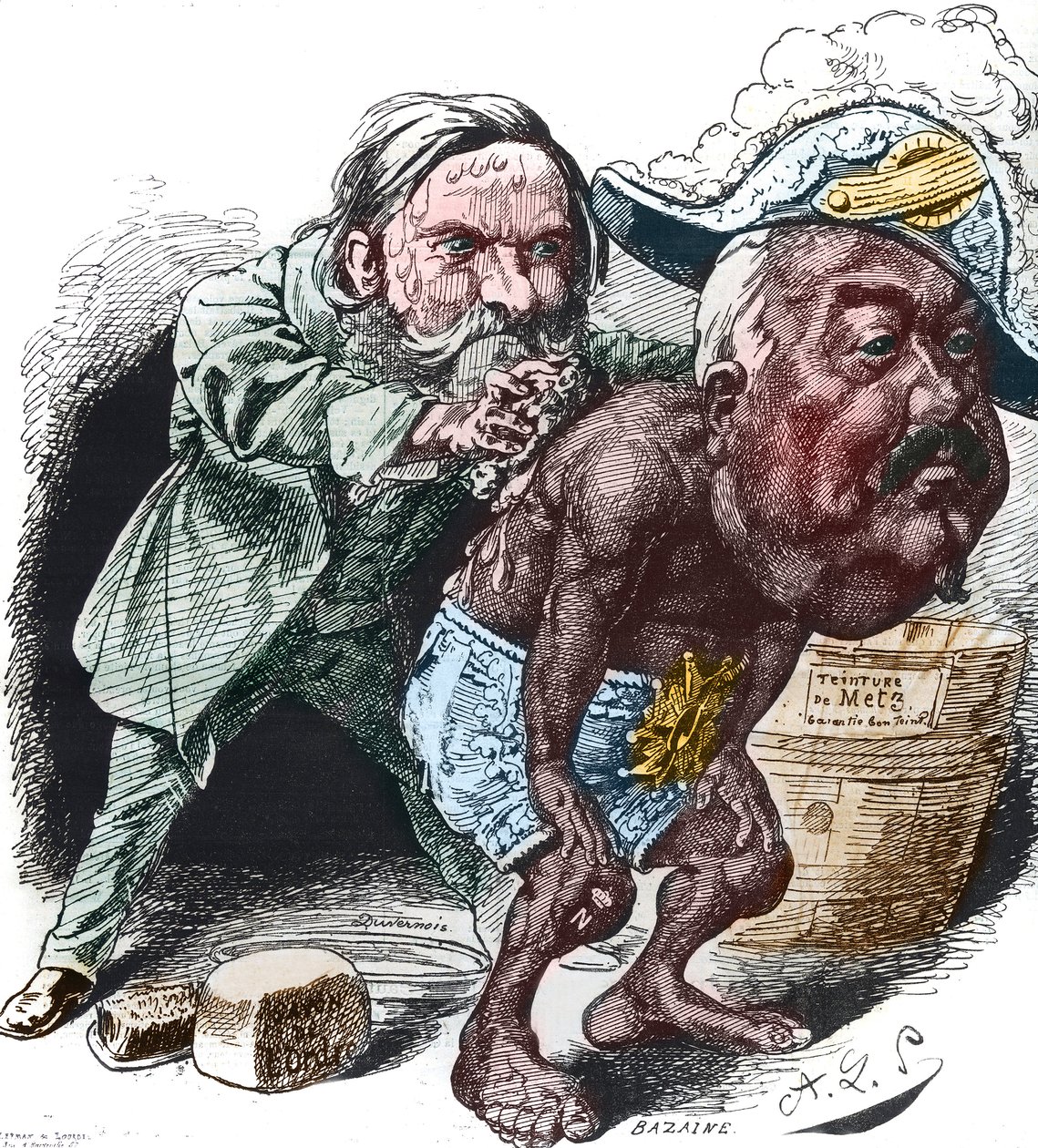 克莱门特-杜维诺瓦（Clement Duvernois，1836-1879），法国政治家，试图清理弗朗索瓦-阿奇尔-巴扎因（Francois-Achille 作者 阿尔弗雷德·勒·佩蒂特