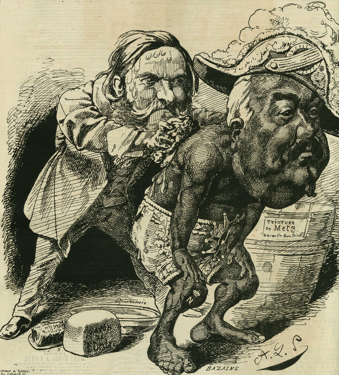 Clement Duvernois (1836-1879)，法国政治家，试图清理弗朗索瓦·阿奇勒·巴赞 (Francois-Achille 作者 阿尔弗雷德·勒·佩蒂特