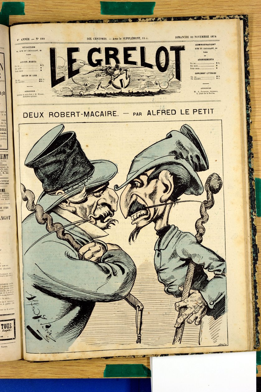 Le Grelot》第189期的封面，《彩色讽刺》。 作者 阿尔弗雷德·勒·佩蒂特
