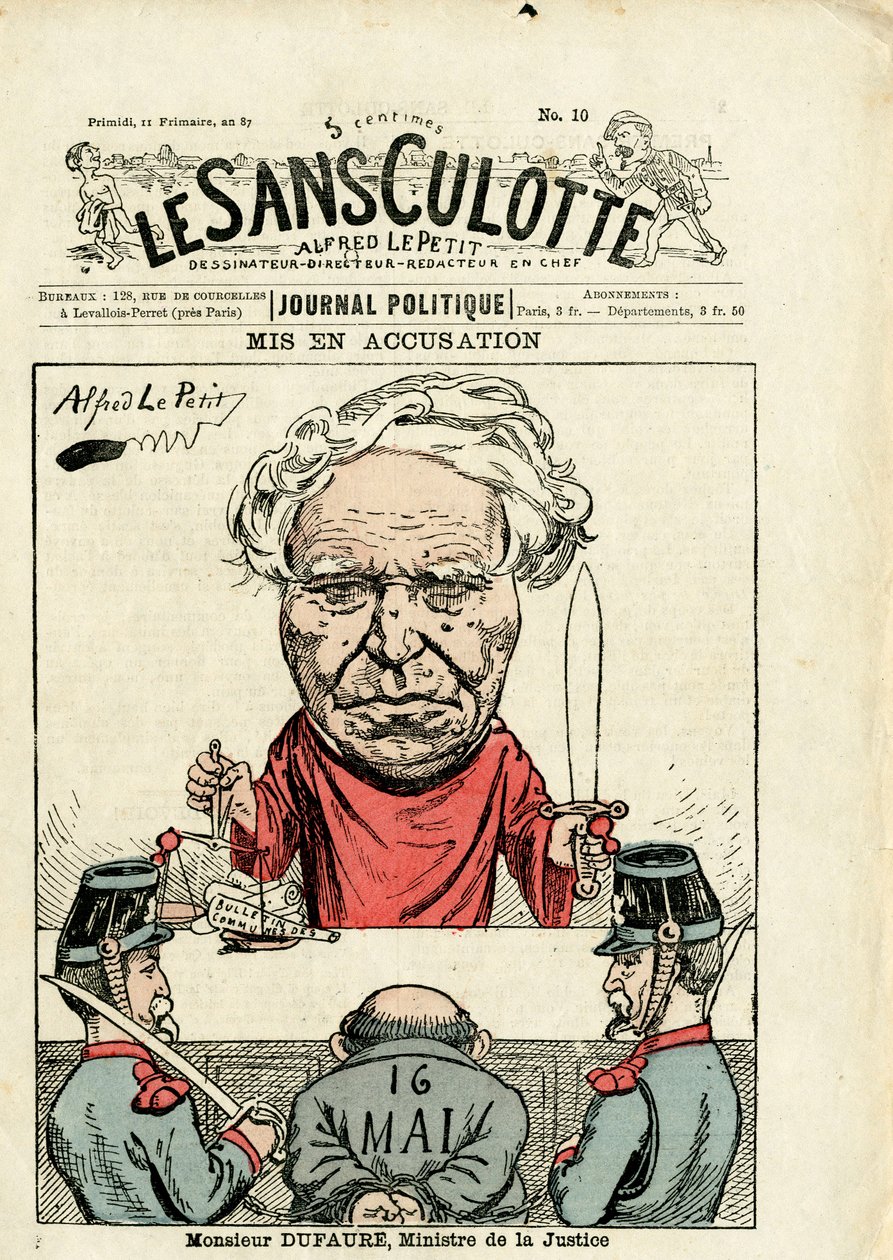 Le Sans-Panlotte》第10期的封面，《彩色讽刺》（Satirique en Couleurs）。 作者 阿尔弗雷德·勒·佩蒂特
