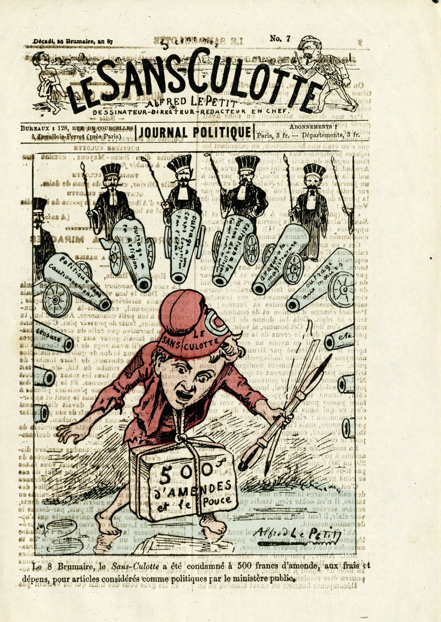 Illustration for the Cover of Le Sans-culotte, No. 7 作者 阿尔弗雷德·勒·佩蒂特