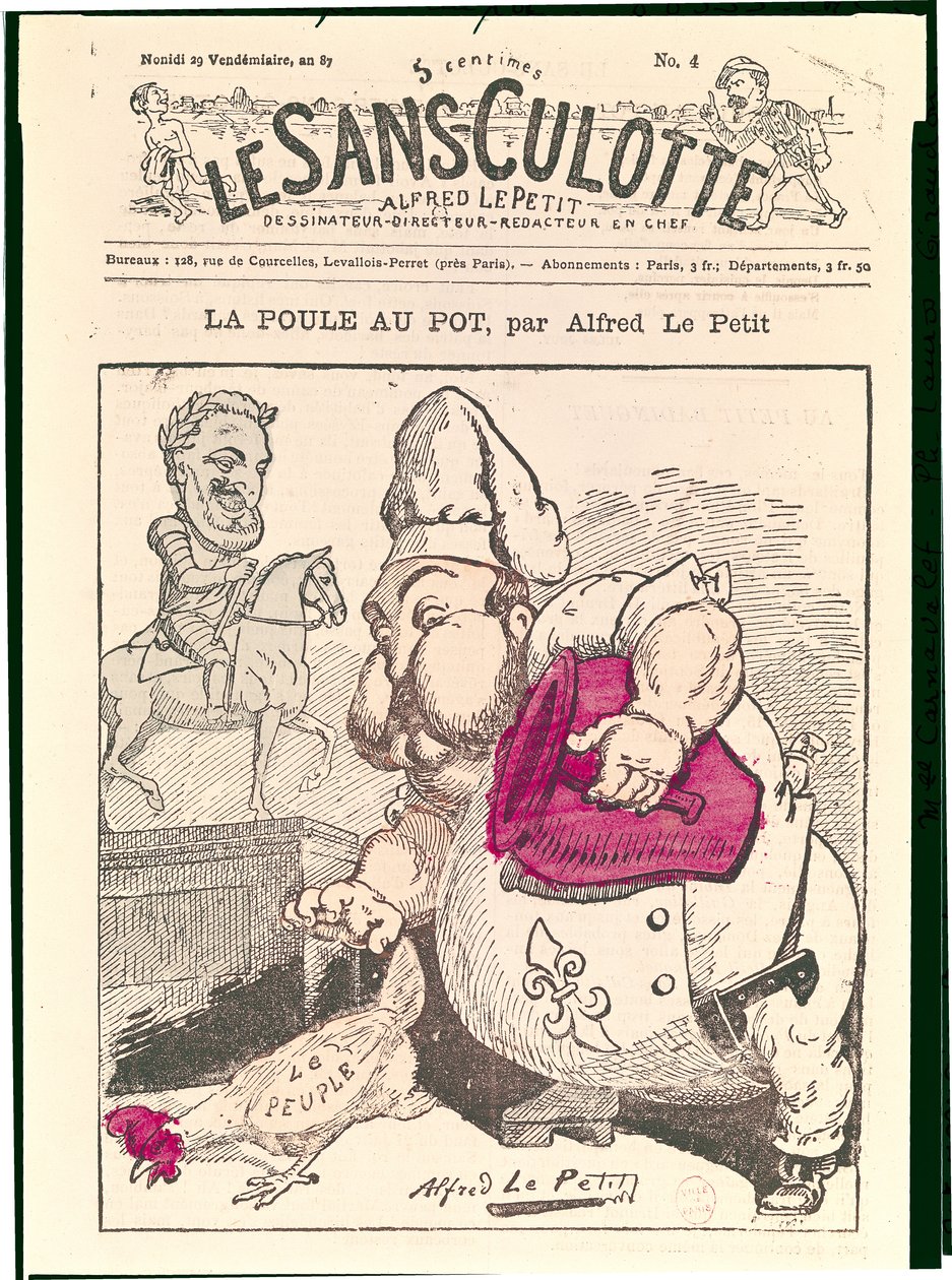 亨利·查尔斯·费迪南德·玛丽·迪奥多恩（1820-83）漫画“香椿罐头”，1879年出版的“The Sans-Culotte”中的Chambord伯爵 作者 阿尔弗雷德·勒·佩蒂特