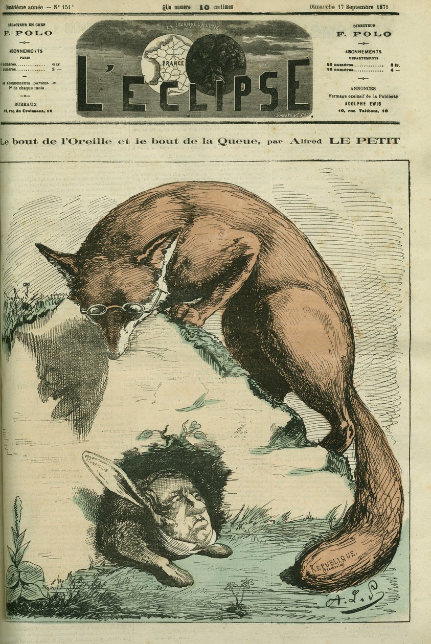 The tip of the ear and the tip of the tail, between Adolphe Thiers in fox - Republique and Philippe d