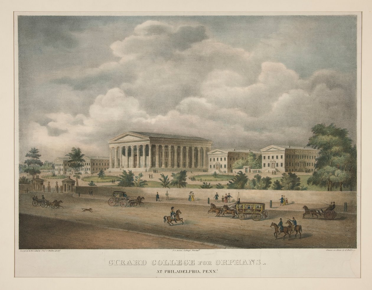 吉拉德孤儿学院（Girard College for Orphans）--位于宾夕法尼亚州菲尔德菲亚（Philidelphia）。 作者 阿尔弗雷德·霍夫（Alfred M.Hoffy）